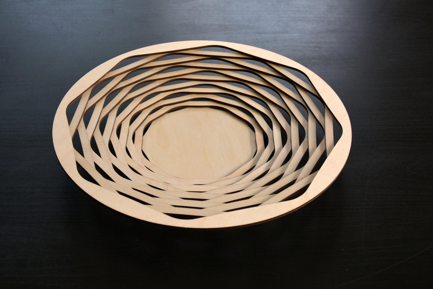 Wooden basket for vegetables, fruits, sweets. Birch plywood, laser cutting.