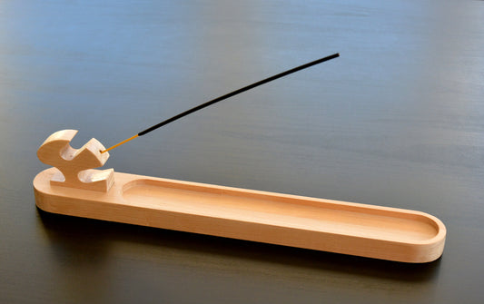Incense holder. Universal, modern design, natural wood.