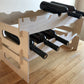Modular, quick assembly wine rack 19 cm. x 30 cm x 60 cm. (12 or more bottles).