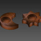 Wood tea light candle holders. Sun &amp; Moon. Digital files for CNC and 3D printing